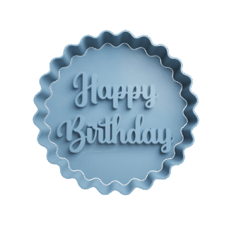 Happy Birthday En Circulo Cortante Para Galletitas