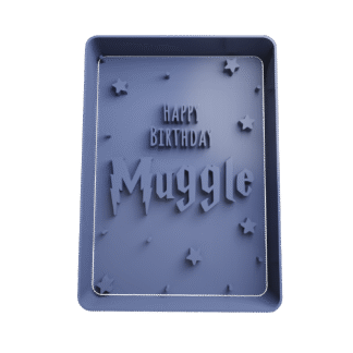 Happy Birthday Muggle Harry Potter Cortante Para Galletitas