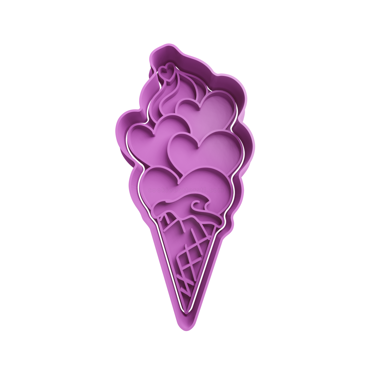 Helado Con Corazones San Valentin Cortante Para Galletitas 2 1 Cortantes Para Galletitas Helado Con Corazones San Valentin Cortante Para Galletitas 2