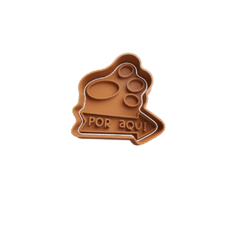 Cartel De Pascua Por Aqui Cortante Para Galletitas