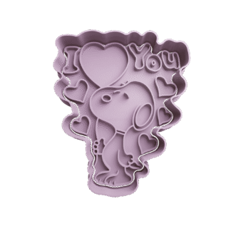 Snoopy San Valentin Cortante Para Galletitas