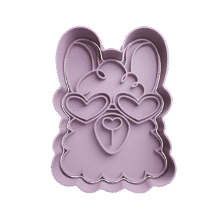 Llama Con Anteojos San Valentin Cortante Para Galletitas