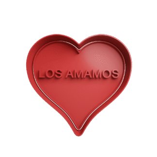 Corazon Los Amamos San Valentin Cortante Para Galletitas