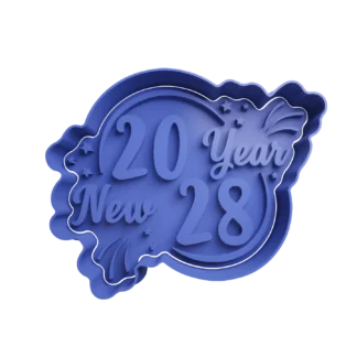 New Year Cortante Para Galletitas 2028