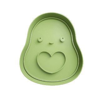 Palta Aguacate Con Corazon San Valentin Cortante Para Galletitas