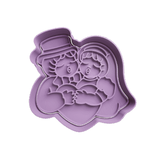 Pareja Con Corazon San Valentin Cortante Para Galletitas 3