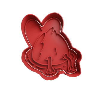 Pato Al Agua San Valentin Cortante Para Galletitas