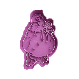 Pato Con Corazon San Valentin Cortante Para Galletitas