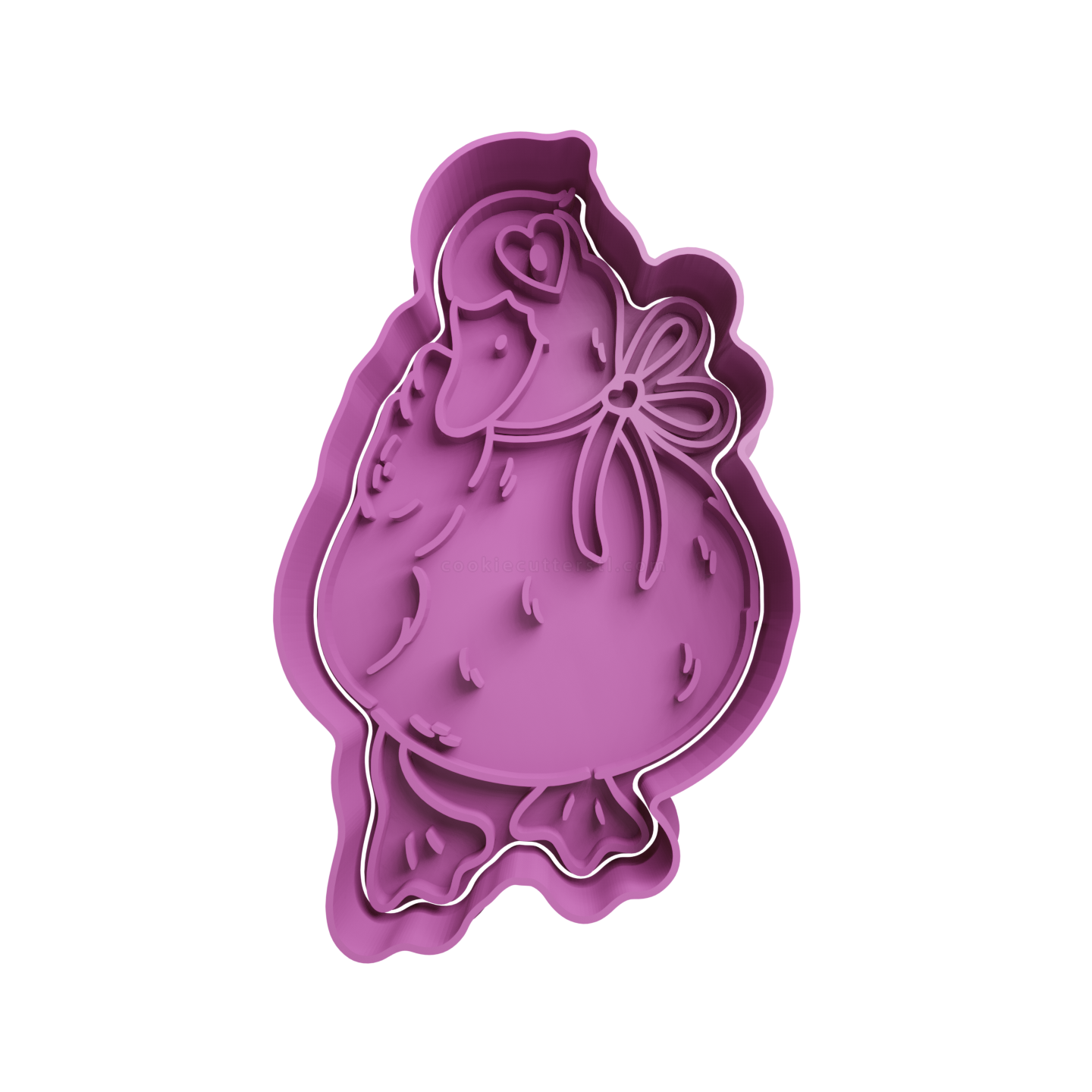 Pato Con Corazon San Valentin Cortante Para Galletitas 1 Cortantes Para Galletitas Pato Con Corazon San Valentin Cortante Para Galletitas