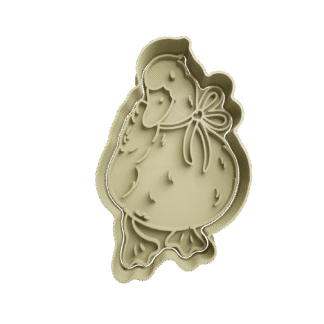 Pato Coqueto San Valentin Cortante Para Galletitas