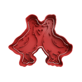 Patos Enamorados San Valentin Cortante Para Galletitas