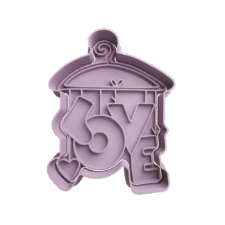 Letras Love Con Percha San Valentin Cortante Para Galletitas