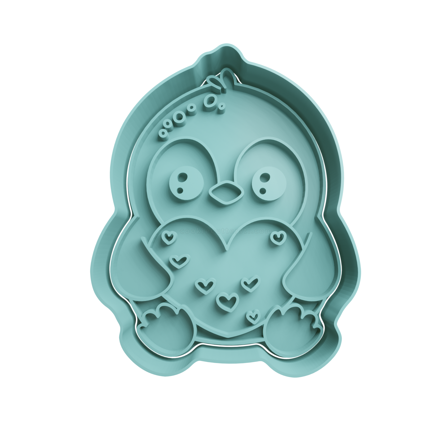 Pinguino Con Corazon San Valentin Cortante Para Galletitas 1 Cortantes Para Galletitas Pinguino Con Corazon San Valentin Cortante Para Galletitas