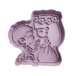 Pareja Propuesta De Amor San Valentin Cortante Para Galletitas