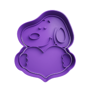 Snoopy Con Corazon San Valentin Cortante Para Galletitas