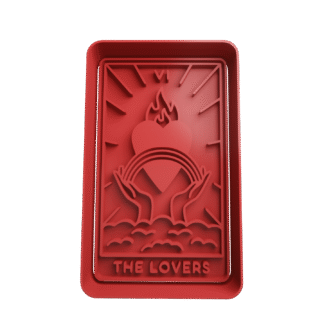 Carta Tarot The Lovers Holistico Cortante Para Galletitas