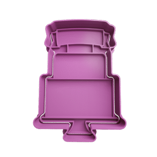 Torta De Cumpleaños Con Etiqueta Cortante Para Galletitas