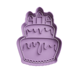 Torta De Cumpleaños Glaseada Cortante Para Galletitas 1