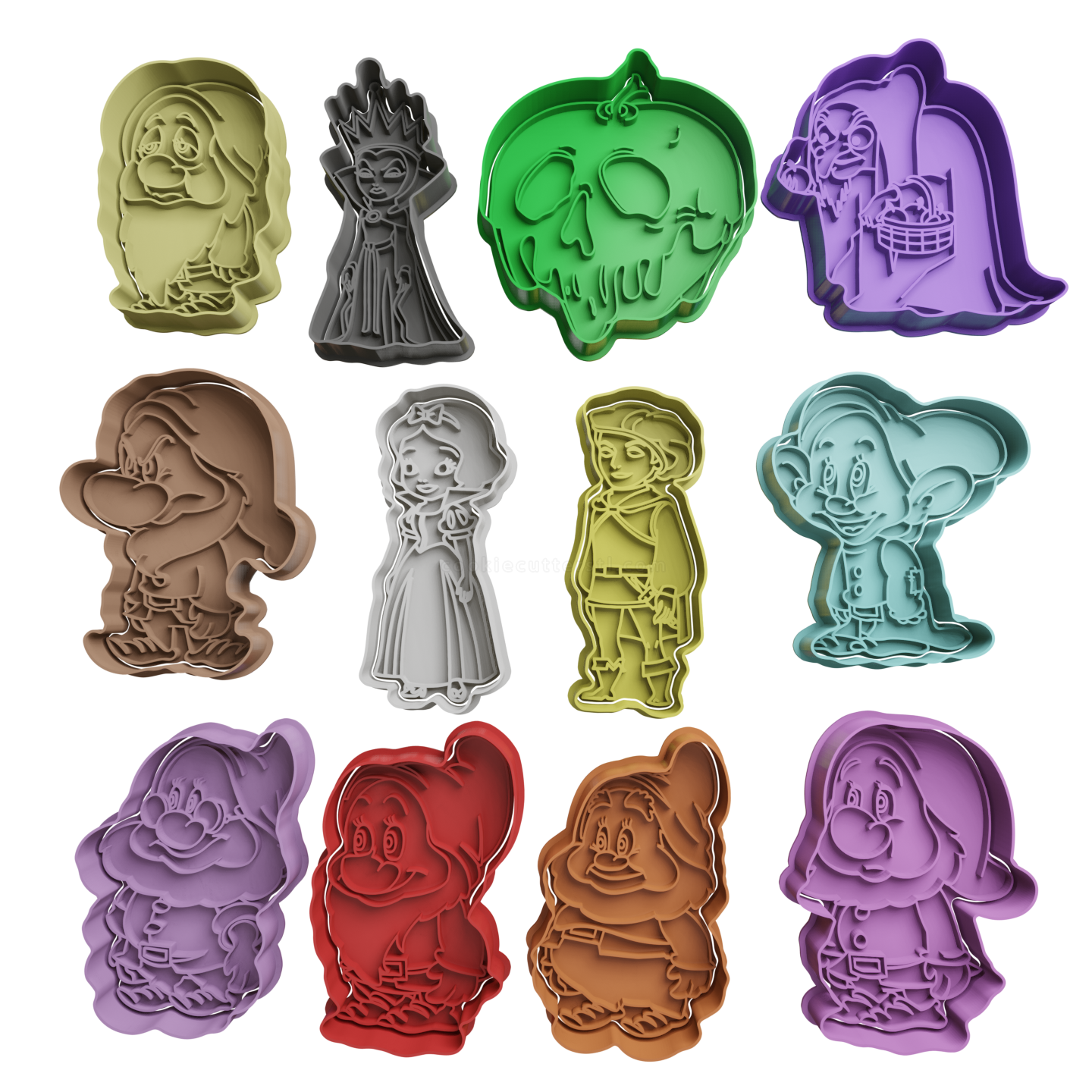 Set Blanca Nieves Y Los Siete Enanitos Cortantes Para Galletitas 1 Cortantes Para Galletitas Set Blanca Nieves Y Los Siete Enanitos Cortantes Para Galletitas