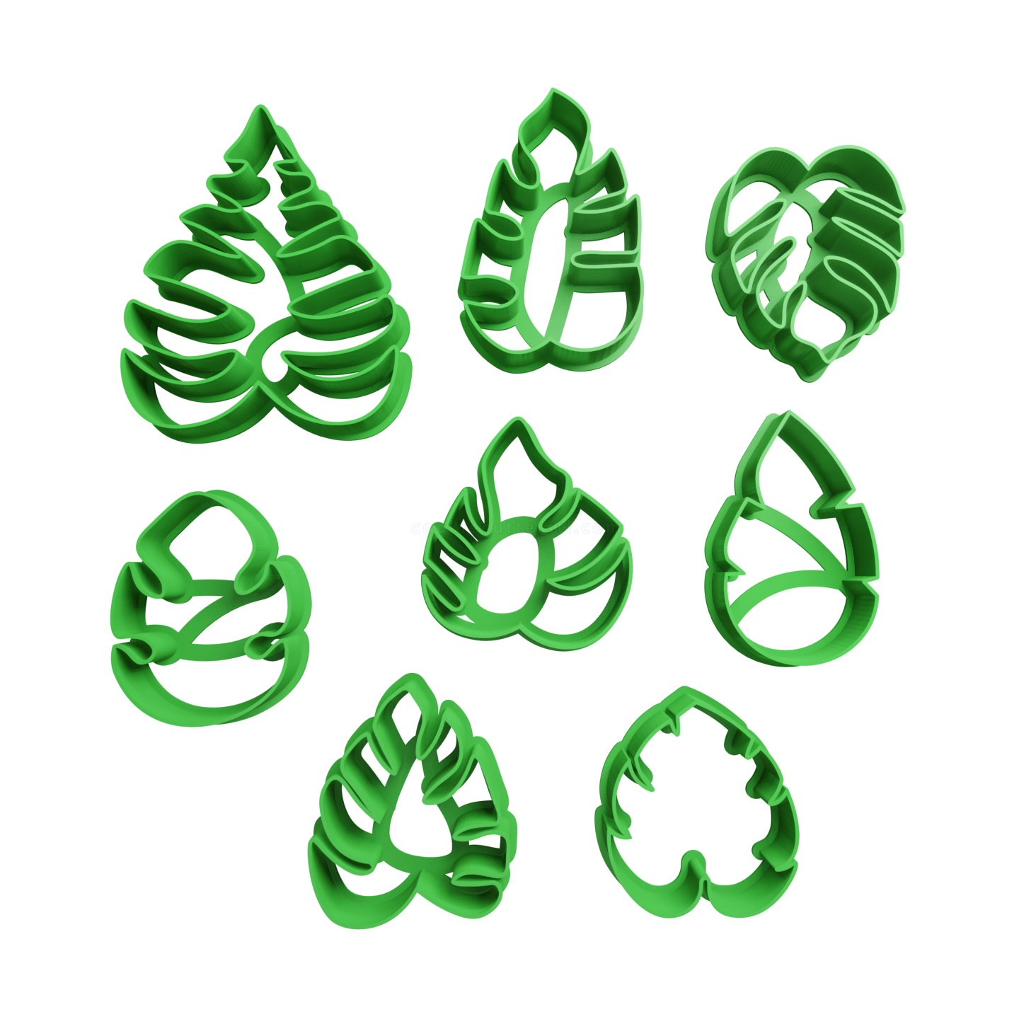 Set Hojas Monsteras Cortantes Para Galletitas 1 Cortantes Para Galletitas Set Hojas Monsteras Cortantes Para Galletitas