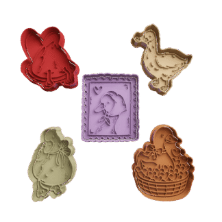 Set Patos De San Valentin Cortantes Para Galletitas