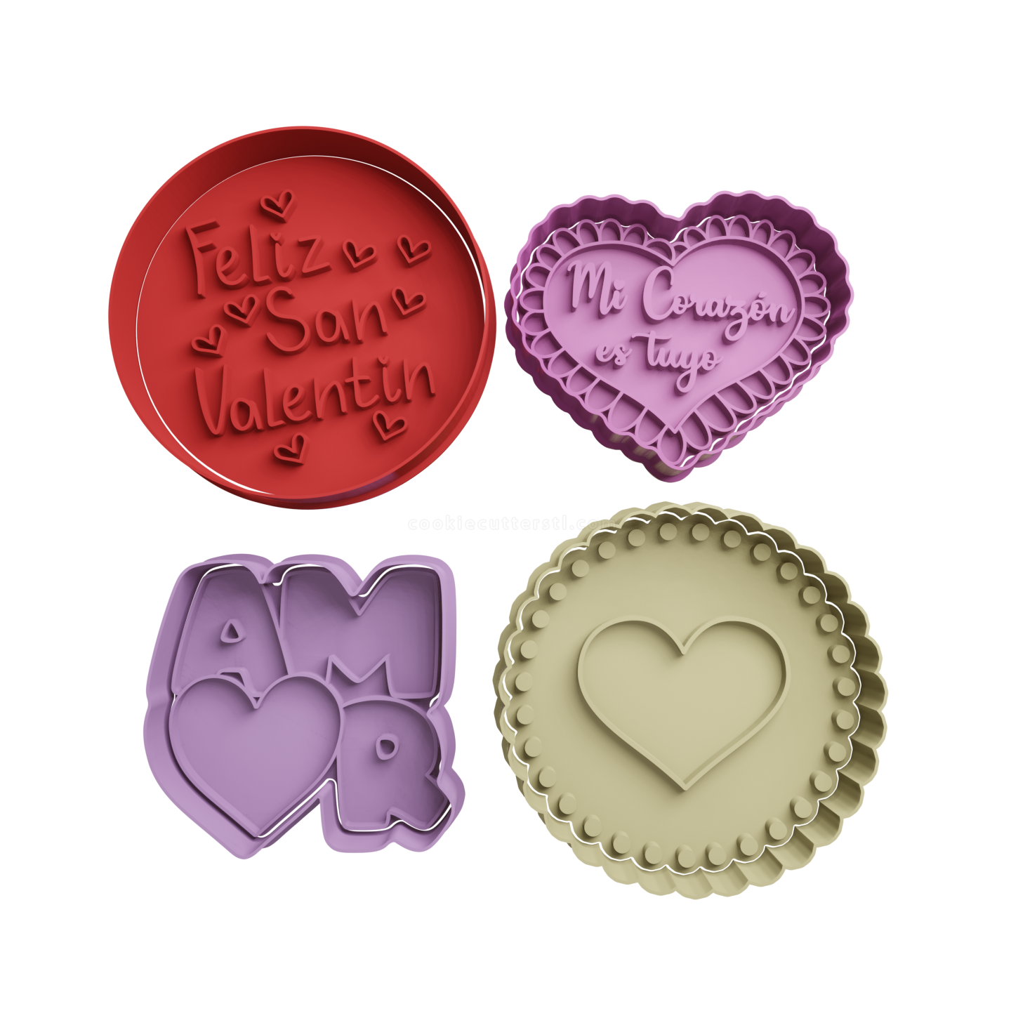 Set San Valentin Cortantes Para Galletitas 1 Cortantes Para Galletitas Set San Valentin Cortantes Para Galletitas
