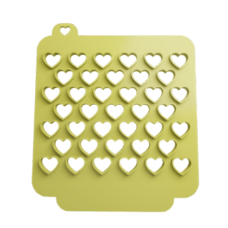 Stencil Texturizador Multifunción Corazones [3 en 1] - Para Sprinkles de Glasé o Mazapán