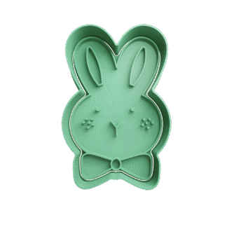Cabeza De Conejo Con Moño Pascua Cortante Para Galletitas