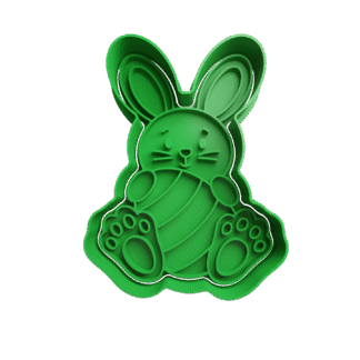 Conejo Con Huevo De Pascua 1 Cortante Para Galletitas
