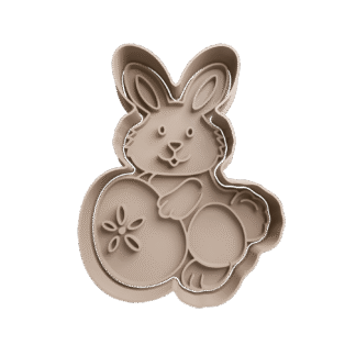 Conejo Con Huevo De Pascua Cortante Para Galletitas