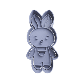 Conejo Con Jardinero Pascua Cortante Para Galletitas