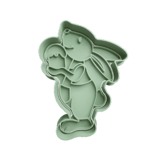 Conejo De Pascua Con Pan Dulce Cortante Para Galletitas