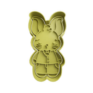 Conejo De Pascua Parado Cortante Para Galletitas