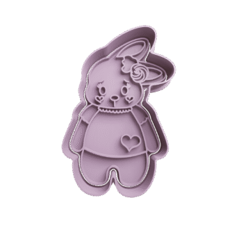 Conejo De Pascua Parado Cortante Para Galletitas 2