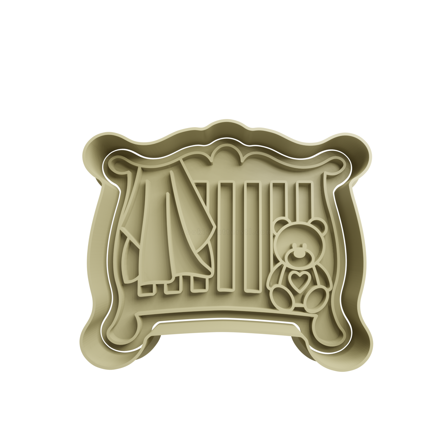 Cuna Con Oso Y Manta Cortante Para Galletitas 1 Cortantes Para Galletitas Cuna Con Oso Y Manta Cortante Para Galletitas