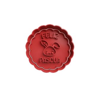 Feliz Pascua Con Conejo Cortante Para Galletitas