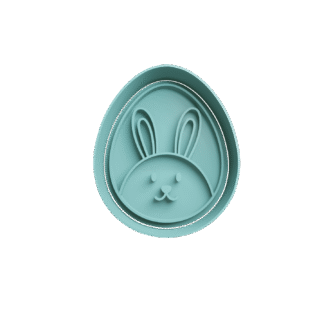 Huevo De Pascua Con Conejo Cortante Para Galletitas
