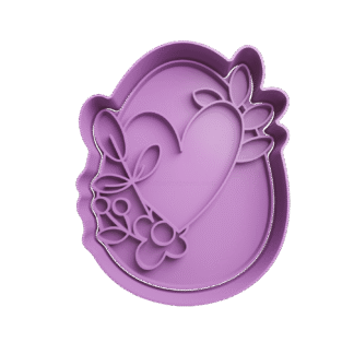 Huevo De Pascua Con Plantas Cortante Para Galletitas