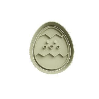 Huevo De Pascua Con Pollito Cortante Para Galletitas