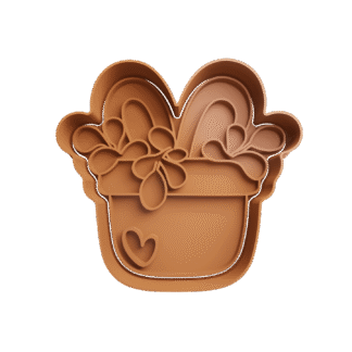 Maceta Con Orejas De Conejo De Pascua Cortante Para Galletitas