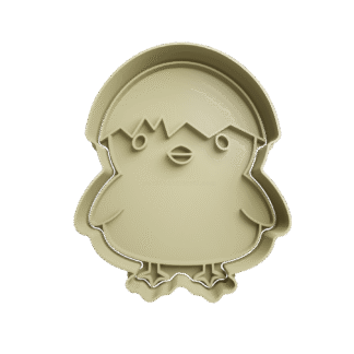 Pollito Con Cascara De Huevo En La Cabeza Cortante Para Galletitas