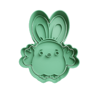 Pollito Pollo Con Orejas De Pascua Cortante Para Galletitas