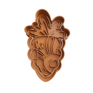 Zanahoria Con Conejo Pascua Cortante Para Galletitas