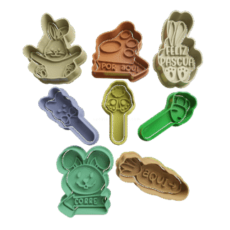 Set Cortantes Mini De Pascua