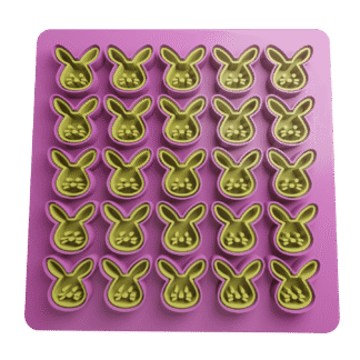 Placa de Corte Múltiple Cabeza de Conejo – Para Sprinkles o Mini Galletitas de Pascua