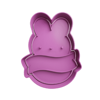 Conejo Con Cartel Cortante Para Galletitas