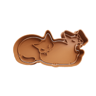 Gato Mordiendo A Otro Gato Cortante Para Galletitas