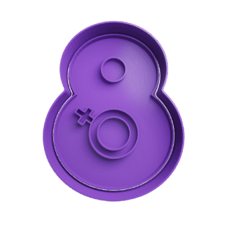 Numero Ocho Dia De La Mujer Cortante Para Galletitas 1