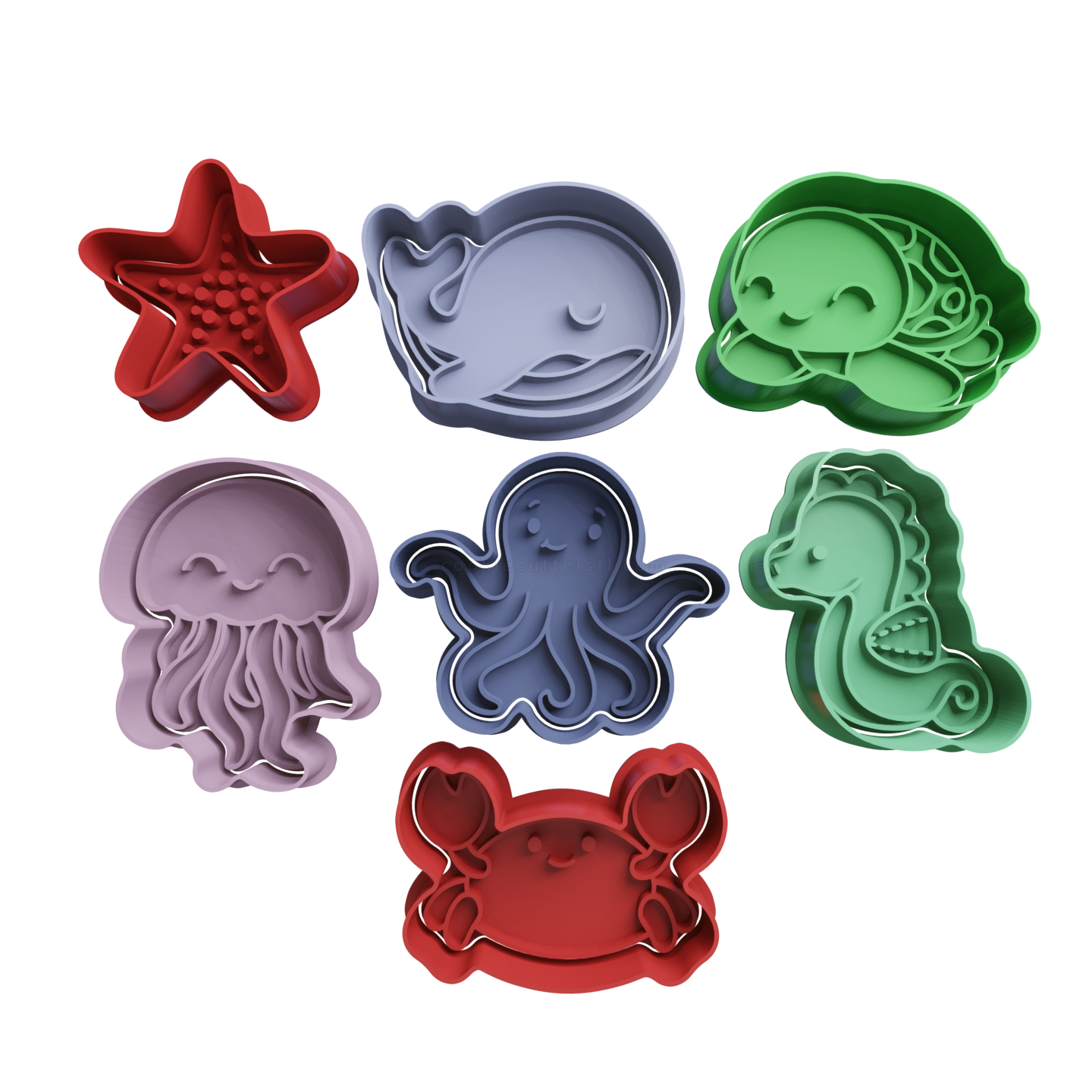 Set De Animales Marinos Mini Cortantes Para Galletitas 1 Cortantes Para Galletitas Set De Animales Marinos Mini Cortantes Para Galletitas