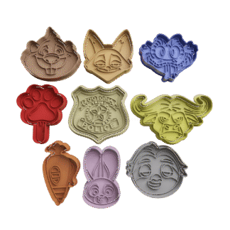 Set Zootopia Cortantes Para Galletitas